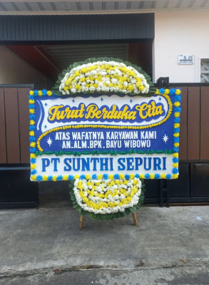 Papan Bunga Duka di 5 Ilir